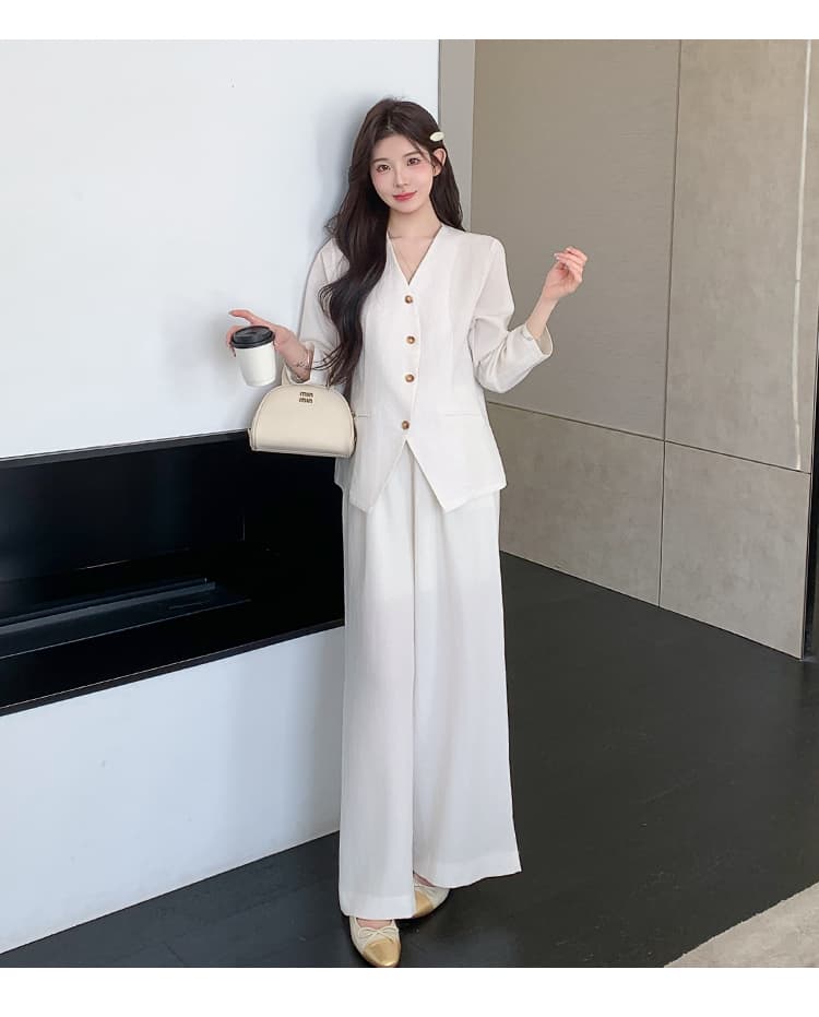 실사 지금 임산부 품격 패션 마 센스 오픈 가디건 긴팔 캐주얼 바지 세트 여성 상세 이미지 19