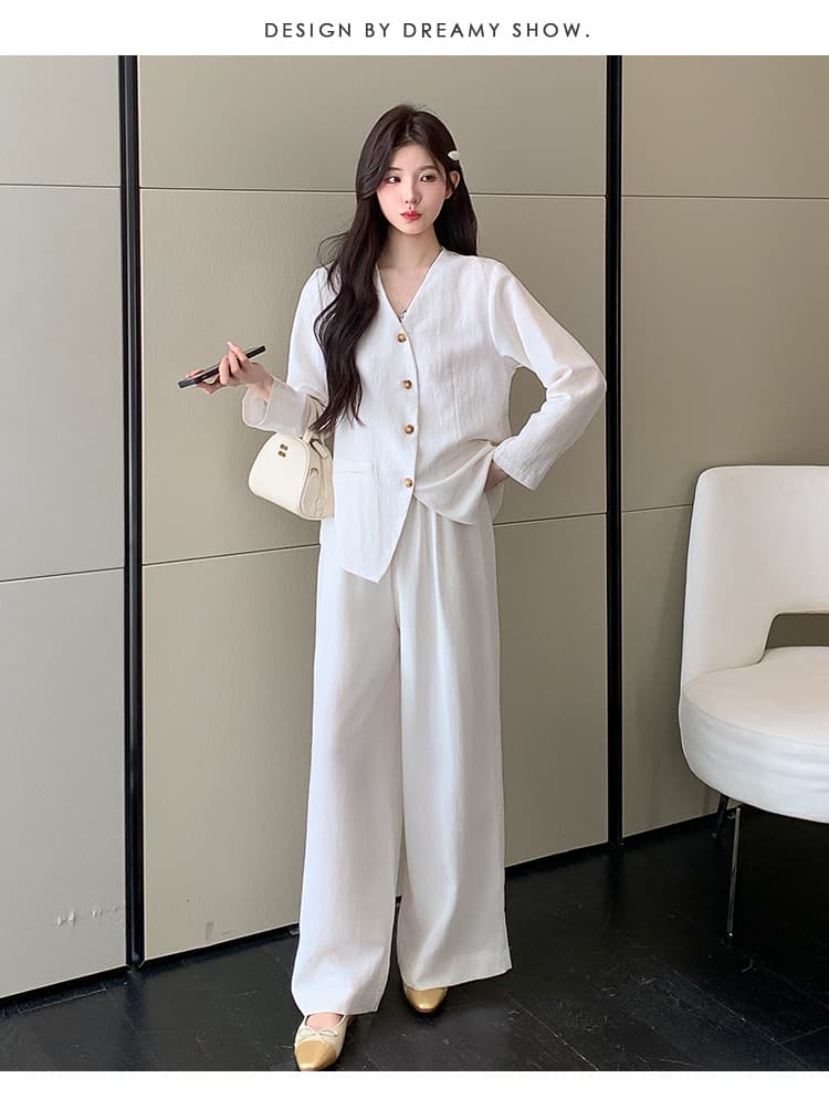 실사 지금 임산부 품격 패션 마 센스 오픈 가디건 긴팔 캐주얼 바지 세트 여성 상세 이미지 23