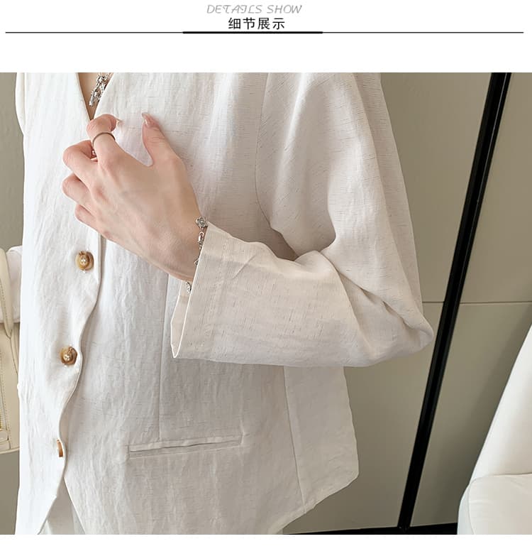 실사 지금 임산부 품격 패션 마 센스 오픈 가디건 긴팔 캐주얼 바지 세트 여성 상세 이미지 25