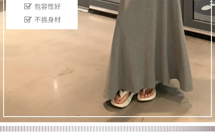 지금 이른 봄 새로운 임산부 느긋한 바람 스트라이프 오픈 가디건 조끼 반신 스커트 세 조각 여성 세트 상세 이미지 6