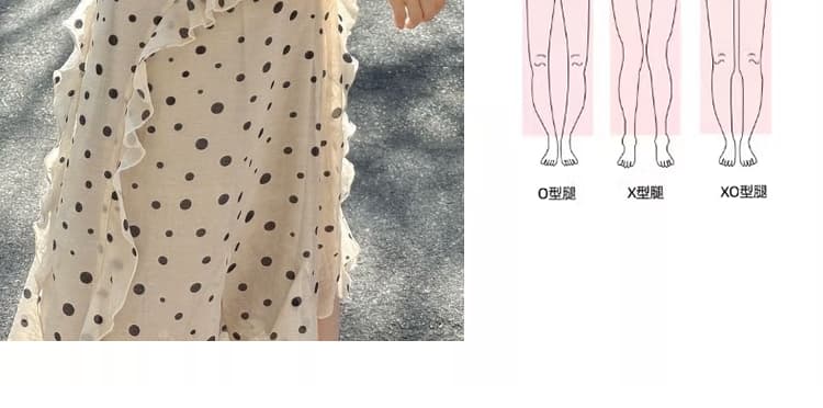 지금 임산부 한 부서 폭발 도트 무늬 디자인 센스 쉬폰 복부 지지 반신 치마 상세 이미지 15
