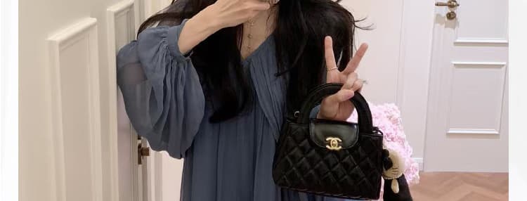 지금 임산부 빅 사이즈 휴가 품격 바람 파란색 셔츠 한 부서 아름다운 작은 셔츠 상세 이미지 8