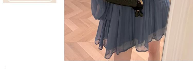 지금 임산부 빅 사이즈 휴가 품격 바람 파란색 셔츠 한 부서 아름다운 작은 셔츠 상세 이미지 12