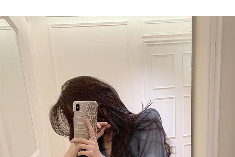 지금 임산부 빅 사이즈 휴가 품격 바람 파란색 셔츠 한 부서 아름다운 작은 셔츠 상세 이미지 28