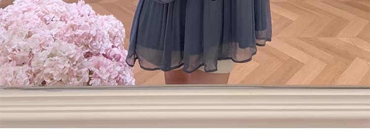 지금 임산부 빅 사이즈 휴가 품격 바람 파란색 셔츠 한 부서 아름다운 작은 셔츠 상세 이미지 35