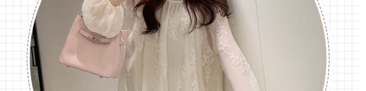 지금 자수 레이스 자외선 차단 맨위 레이스 반신 치마 세트 여성 상세 이미지 8