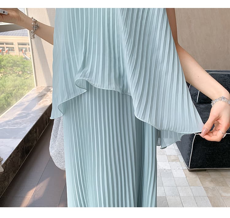 지금 임산부 무거운 작업 플리츠 롱 코트 드레스 상세 이미지 28