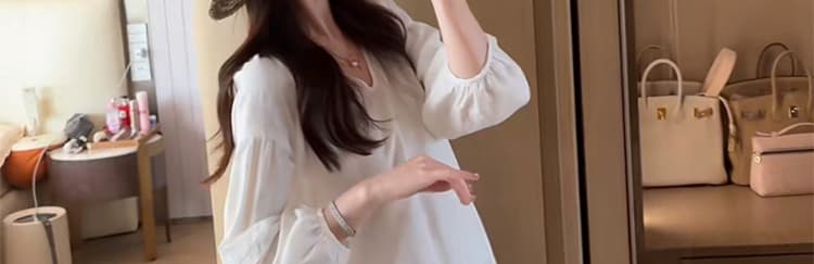 지금 임산부 미니멀리즘 고급 센스 품격 레이스 주간 실크 세트 상세 이미지 35