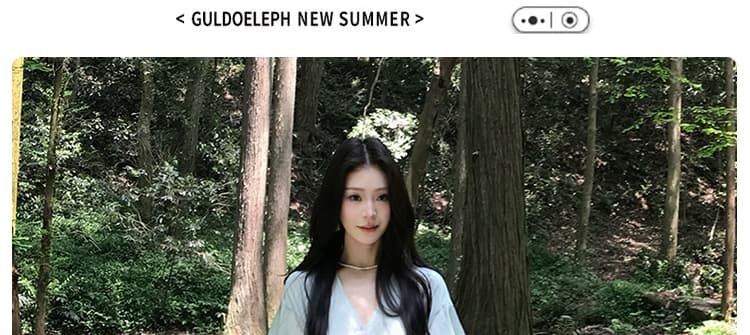 지금 임산부 빅 사이즈 깃발 V넥 패치워크 레이스 드레스 상세 이미지 1