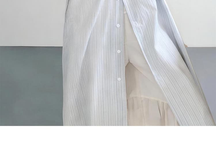새로운 임산부 빅 사이즈 술 롱 코트 셔츠 레이스 바지 세트 여성 상세 이미지 50