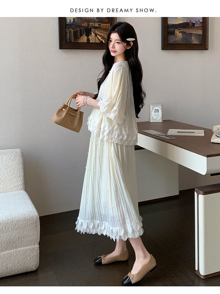 실사 임산부 외국 가스 품격 비즈 박기 레이스 무거운 작업 세트 여성 상세 이미지 25