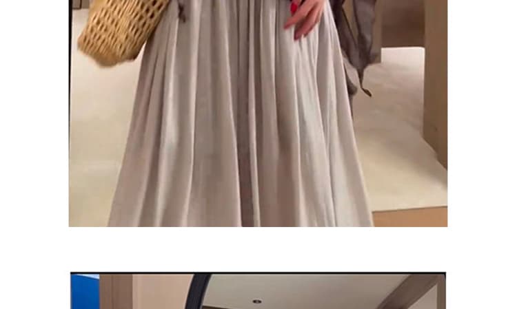 지금 지금 임산부 빅 사이즈 디자인 센스 불규칙 리본 맨위 반신 치마 세트 상세 이미지 17