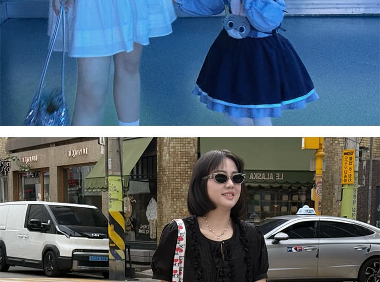 새로운 프랑스식 달콤함 목이버섯 무거운 작업 명중 기사 레이스업 루즈핏 쇼트 스타일 치마 상세 이미지 19
