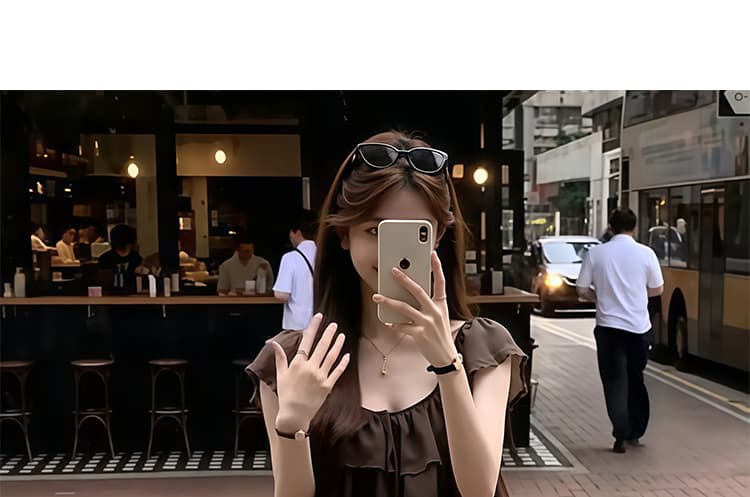 폭발 한 부서 빅 사이즈 작은 날다 소매 맨위 도트 무늬 면 린넨 바지 세트 여성 상세 이미지 41
