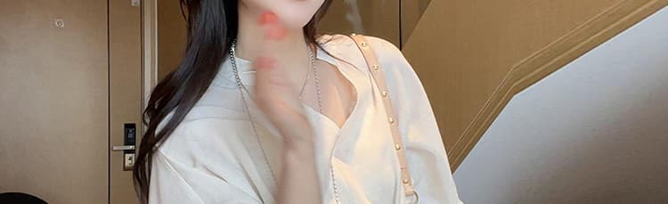 새로운 임산부 빅 사이즈 그는 벤 바람 셔츠 칼라 작은 대중 디자인 센스 슬림해 보이는 롱 스커트 상세 이미지 5