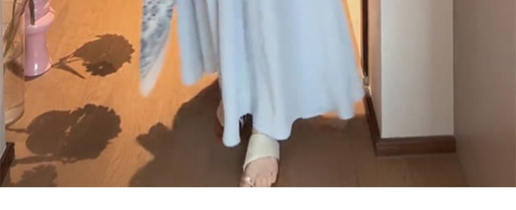 새로운 임산부 빅 사이즈 그는 벤 바람 셔츠 칼라 작은 대중 디자인 센스 슬림해 보이는 롱 스커트 상세 이미지 37