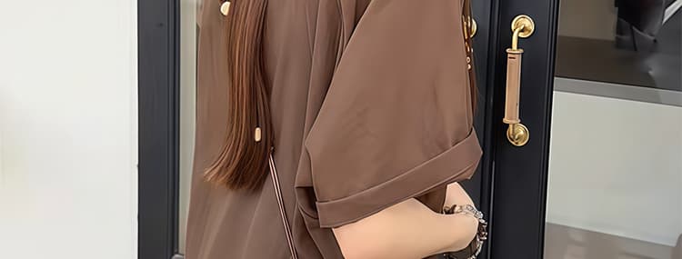 지금 임산부 빅 사이즈 품격 빅 사이즈 레트로 플리츠 세트 여성 상세 이미지 30