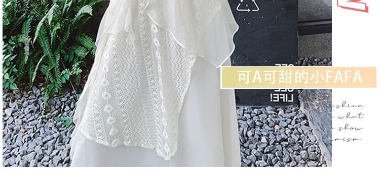 지금 폭발 연령 감소 고급 아름다운 디자인 홀로우 아웃 레이스 한 부서 세트 상세 이미지 12