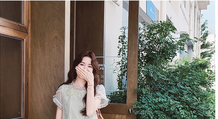 지금 폭발 연령 감소 고급 아름다운 디자인 홀로우 아웃 레이스 한 부서 세트 상세 이미지 56