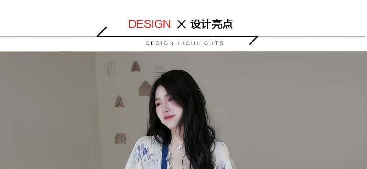임산부 빅 사이즈 휴가 바람 한 부서 프린트 루즈핏 슬림해 보이는 디자인 센스 드레스 상세 이미지 11