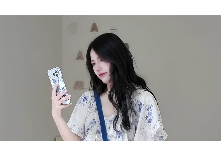 임산부 빅 사이즈 휴가 바람 한 부서 프린트 루즈핏 슬림해 보이는 디자인 센스 드레스 상세 이미지 28