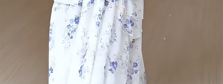 임산부 빅 사이즈 휴가 바람 한 부서 프린트 루즈핏 슬림해 보이는 디자인 센스 드레스 상세 이미지 30