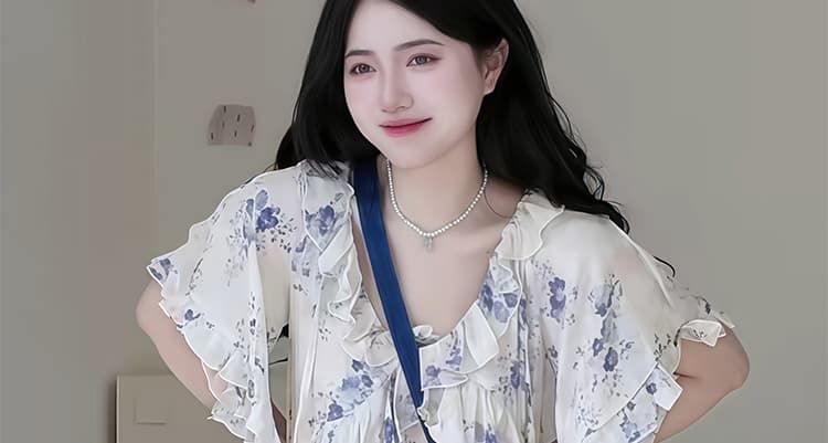 임산부 빅 사이즈 휴가 바람 한 부서 프린트 루즈핏 슬림해 보이는 디자인 센스 드레스 상세 이미지 35