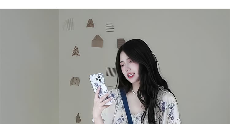 임산부 빅 사이즈 휴가 바람 한 부서 프린트 루즈핏 슬림해 보이는 디자인 센스 드레스 상세 이미지 46