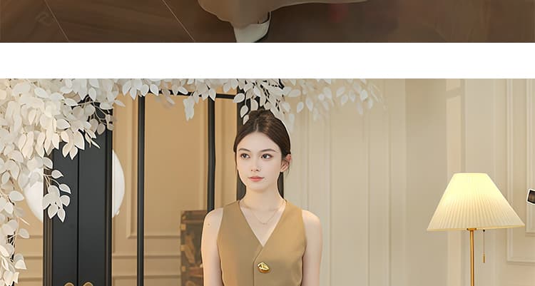 새로운 임산부 빅 사이즈 외국 가스 작은 대중 조끼 민소매 외국 가스 세트 여성 상세 이미지 35