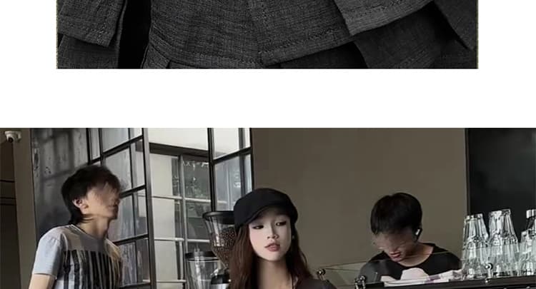 지금 한 부서 작은 대중 빅 사이즈 차가운 반팔 반신 치마 세트 여성 상세 이미지 24