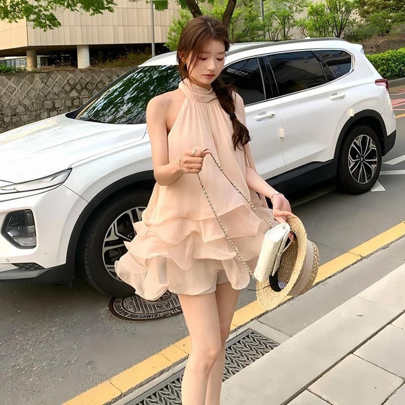 새로운 임산부 빅 사이즈 해변가 휴가 요정 인사이드 요정 호흡 곤란 치마 맨위 아니요 이미지 4