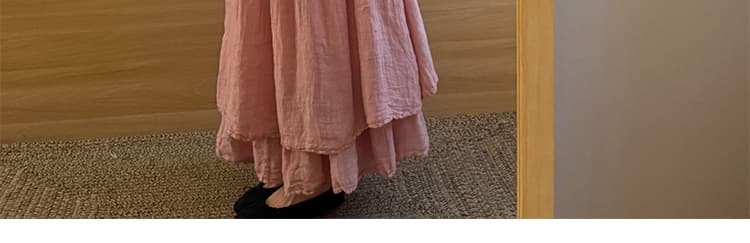 지금 임산부 한 부서 미니멀리즘 바람 루즈핏 표지 고기 셔츠 플러스 반신 치마 세트 여성 상세 이미지 34