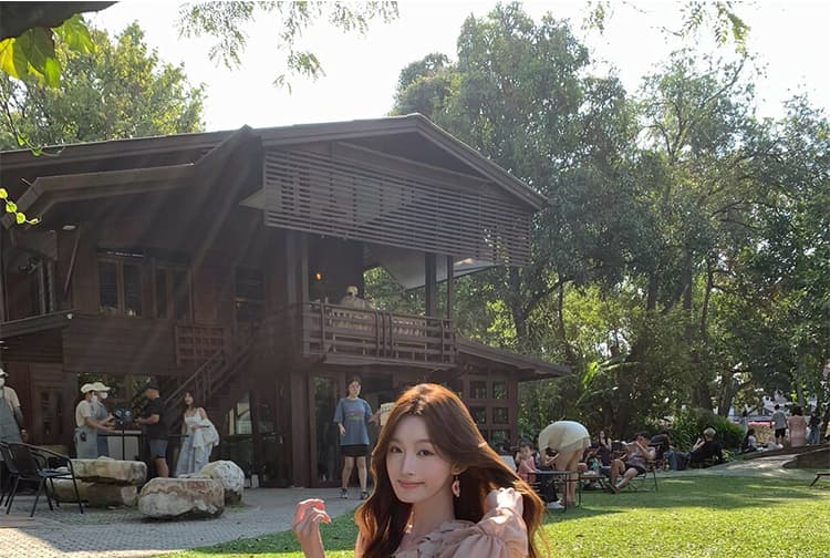 지금 이른 가을 새로운 달콤함 꽃잎 플리츠 맨위 반신 치마 세트 여성 상세 이미지 26