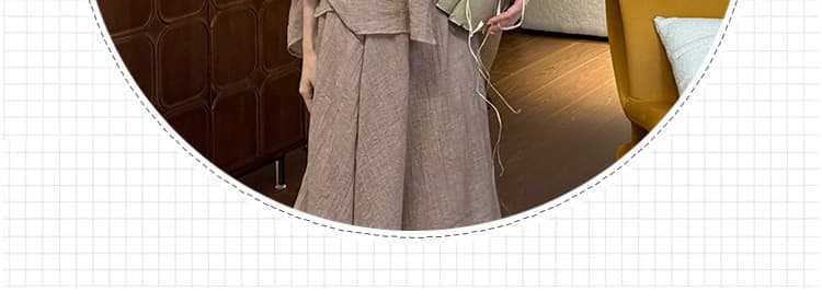 지금 이른 가을 새로운 면사 부드러운 센스 맨위 슬립 반신 스커트 세 조각 여성 세트 상세 이미지 6