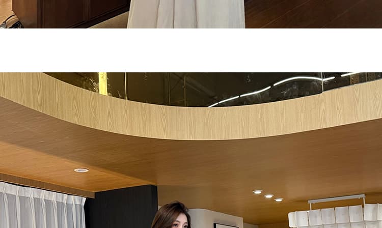 지금 이른 가을 새로운 면사 부드러운 센스 맨위 슬립 반신 스커트 세 조각 여성 세트 상세 이미지 23