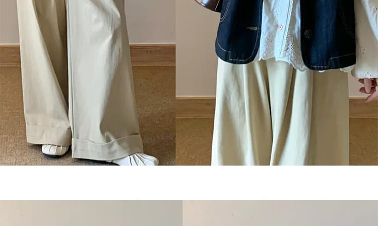 지금 한 부서 빅 사이즈 패션 홀로우 아웃 셔츠 데님 베스트 와이드 레그 팬츠 3종 세트 여성 의류 상세 이미지 19