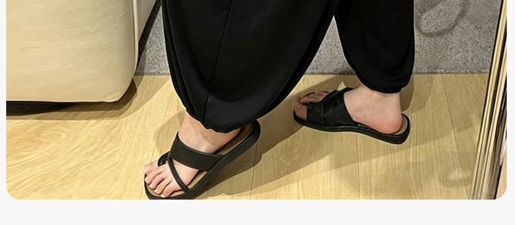 지금 새로운 느슨함 噶 센스 슬림해 보이는 느긋한 주간 실크 원단 배기 바지 아이들 상세 이미지 12