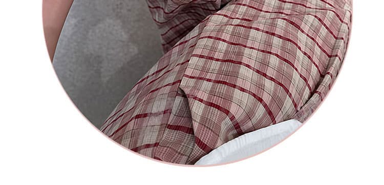 지금 이른 가을 느긋한 임산부 빅 사이즈 버블 캐주얼 체크무늬 다리 바지 아이들 상세 이미지 6