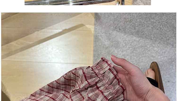 지금 이른 가을 느긋한 임산부 빅 사이즈 버블 캐주얼 체크무늬 다리 바지 아이들 상세 이미지 20