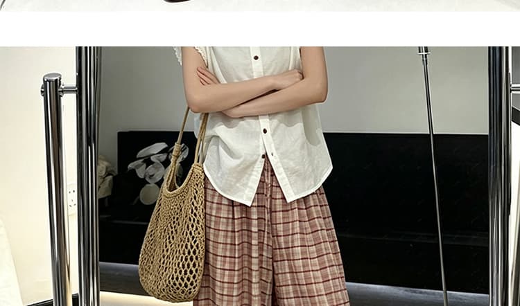 지금 이른 가을 느긋한 임산부 빅 사이즈 버블 캐주얼 체크무늬 다리 바지 아이들 상세 이미지 24
