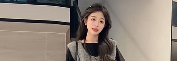 지금 패션 빅 사이즈 새로운 루즈핏 만나는 맨위 털실 베스트 투피스 세트 와이드 레그 팬츠 세트 여성 상세 이미지 1