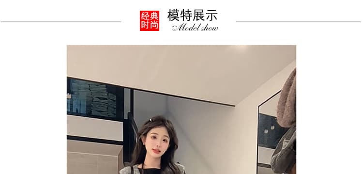지금 패션 빅 사이즈 새로운 루즈핏 만나는 맨위 털실 베스트 투피스 세트 와이드 레그 팬츠 세트 여성 상세 이미지 17