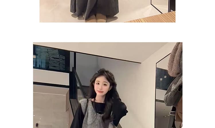 지금 패션 빅 사이즈 새로운 루즈핏 만나는 맨위 털실 베스트 투피스 세트 와이드 레그 팬츠 세트 여성 상세 이미지 19