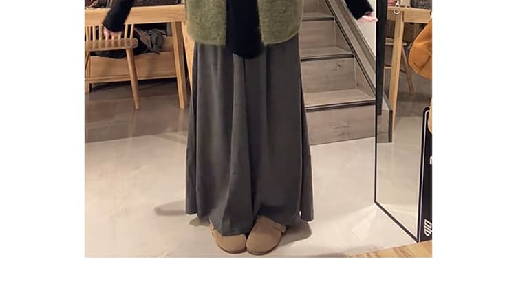 지금 패션 빅 사이즈 새로운 루즈핏 만나는 맨위 털실 베스트 투피스 세트 와이드 레그 팬츠 세트 여성 상세 이미지 22
