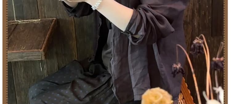 지금 새로운 빅 사이즈 조끼 시작 재킷 맨위 면 린넨 와이드 레그 팬츠 세 조각 여성 세트 상세 이미지 6