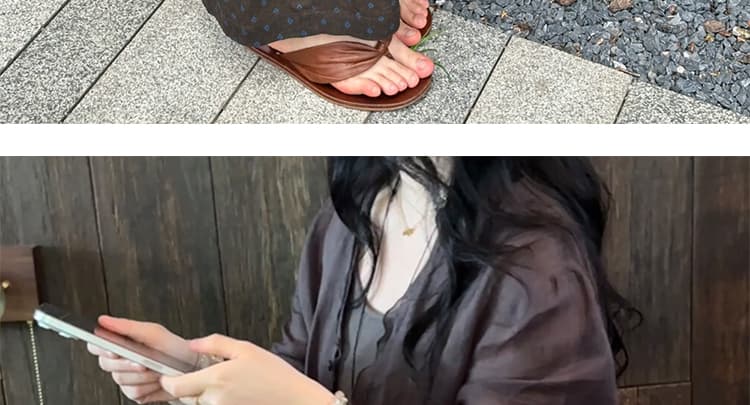 지금 새로운 빅 사이즈 조끼 시작 재킷 맨위 면 린넨 와이드 레그 팬츠 세 조각 여성 세트 상세 이미지 23