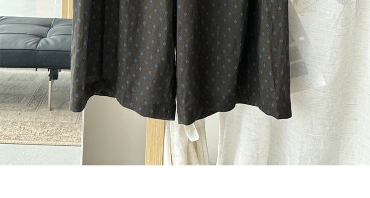 지금 새로운 빅 사이즈 조끼 시작 재킷 맨위 면 린넨 와이드 레그 팬츠 세 조각 여성 세트 상세 이미지 35