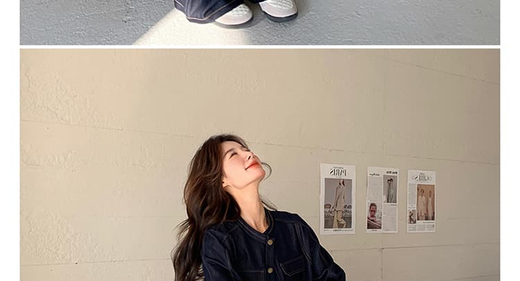 지금 새로운 빅 사이즈 임산부 워시 물 데님 패치워크 체크무늬 세트 상세 이미지 23