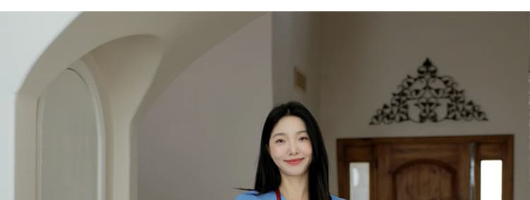 지금 새로운 품격 한 부서 면 린넨 맨위 플리츠 반신 치마 세트 여성 상세 이미지 27