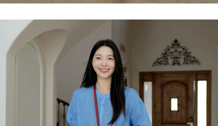 지금 새로운 품격 한 부서 면 린넨 맨위 플리츠 반신 치마 세트 여성 상세 이미지 58